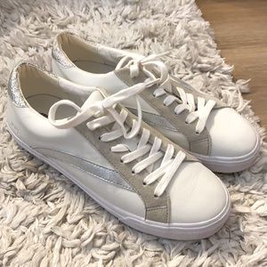 Madewell Low Top Women’s Cloud Sneakers in White / Silver (7.5)